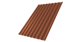 Профнастил С20R 0,5 Satin RAL 8004 терракота