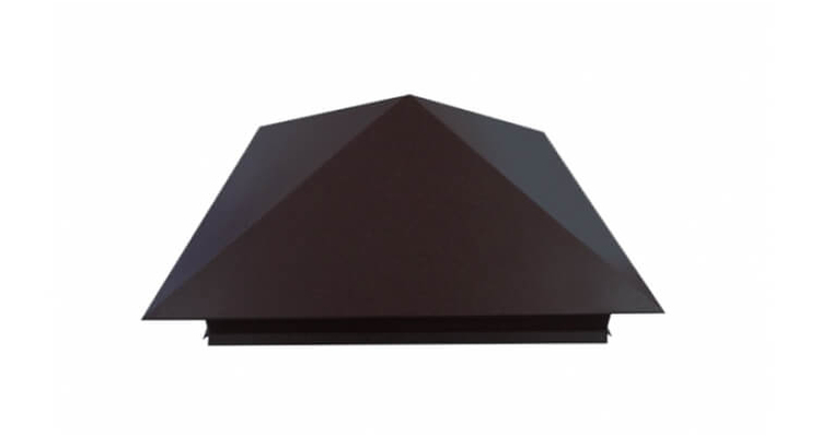 Колпак на столб 390х390 0,5 Satin с пленкой RAL 7024 мокрый асфальт