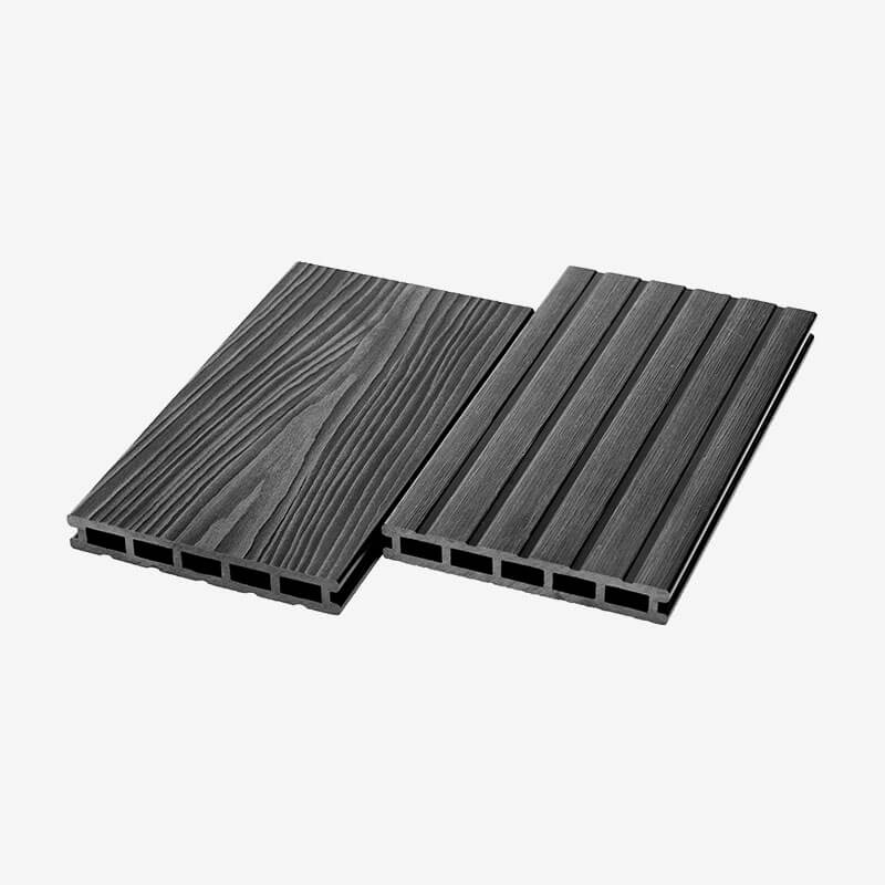 Террасная доска ДПК пустотелая UnoDeck Mogano 165×24 мм цвет графит 3 метра