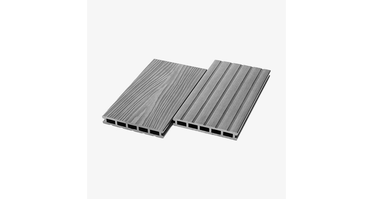 Террасная доска ДПК пустотелая UnoDeck Mogano 165×24 мм серый 4м