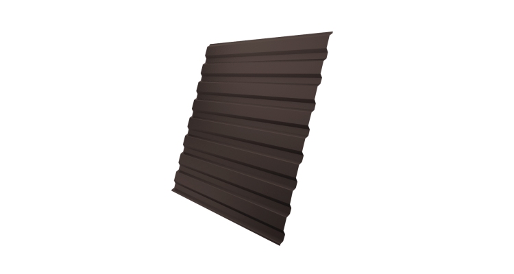 Профнастил С20А 0.5 Satin RR 32 темно-коричневый