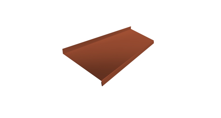 Отлив простой 200 0,45 PE с пленкой RAL 8004 терракота (3м)