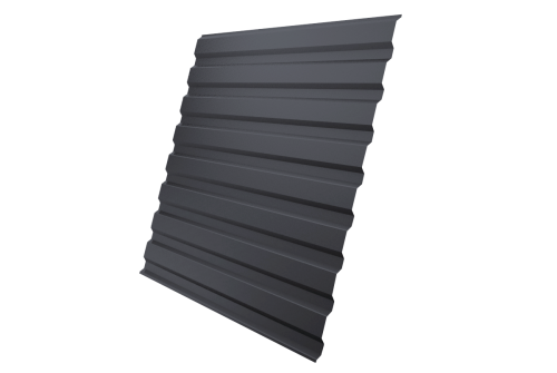 Профнастил С20A 0.5 Satin Matt TX RAL 7024 мокрый асфальт