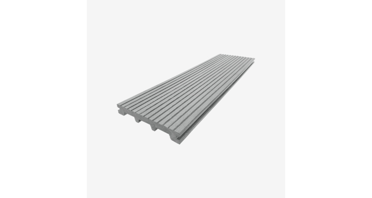 Террасная доска ДПК полнотелая UnoDeck TITANIO 150×21 мм Серый 3 м