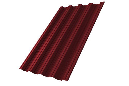 Профнастил НС44 0,5 Satin RAL 3005 красное вино
