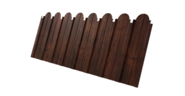 Профнастил C10A фигурный 0.45 Print-Double Premium с пленкой Cherry Wood Dark F