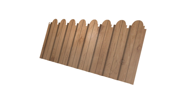 Профнастил C10A фигурный 0.45 Print Premium с пленкой Pine Wood Fresh
