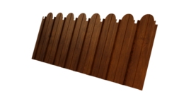 Профнастил C10A фигурный 0.45 Print Premium с пленкой Golden Wood Intense FTC