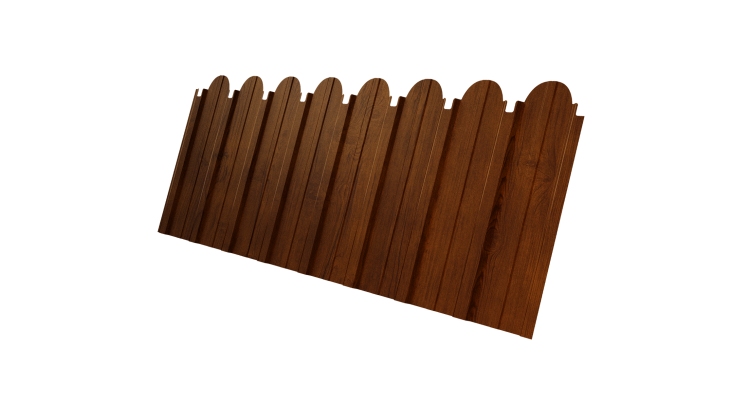 Профнастил C10A фигурный 0.4 Print Premium с пленкой Golden Wood Intense FTC