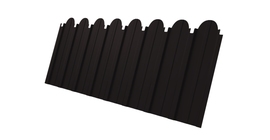 Профнастил C10A фигурный 0.5 Satin Matt TX с пленкой RAL 9005 черный