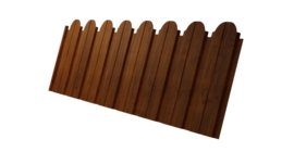 Профнастил C10B фигурный 0.45 Print-Double Premium с пленкой Golden Wood Intense F