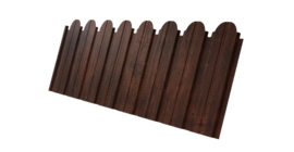 Профнастил C10B фигурный 0.45 Print-Double Premium с пленкой Cherry Wood Dark F