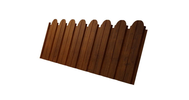 Профнастил C10B фигурный 0.45 Print Premium с пленкой Golden Wood Intense FTC