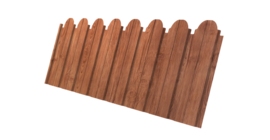 Профнастил C10B фигурный 0.45 Print Premium с пленкой Rowan Wood Intense FTC
