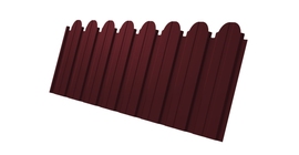 Профнастил C10B фигурный 0.5 Satin Matt TX с пленкой RAL 3005 красное вино