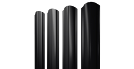 Штакетник Полукруглый Slim фигурный 0.45 PE-Double RAL 9005 черный