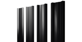 Штакетник М-образный А с прямым резом 0.4 PE-Matt-Double RAL 9005 черный