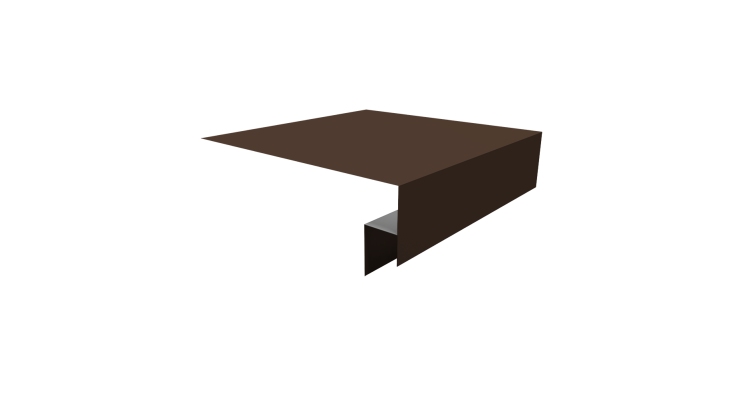 Планка околооконная сложная Блок-хаус new 200х50х27 0,5 Satin с пленкой RAL 8017 шоколад (2м)