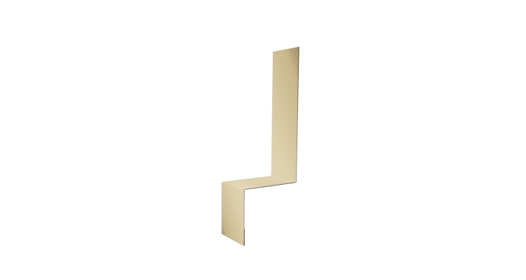 Планка примыкание боковое фальц 0,45 Drap TX RAL 1015 светлая слоновая кость (2м)