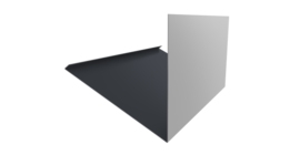 Планка примыкание верхнее к трубе фальц Grand Line 0,5 Drap TX RAL 7024 мокрый асфальт (3м)