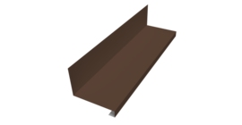 Планка примыкание нижнее к трубе фальц 0,5 PE с пленкой RAL 8017 шоколад (3м)