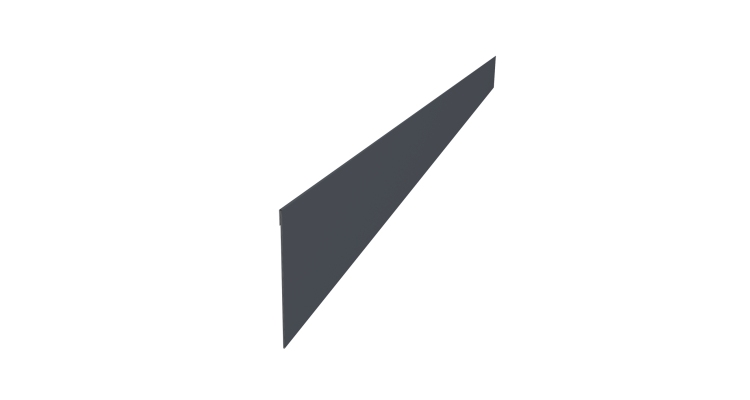 Ламель забора жалюзи Palermo стартовая/финишная для калиток и ворот 0,45 Drap-double TX RAL 7024 мокрый асфальт