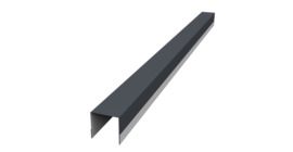 Планка вертикальная обратная для забора жалюзи Palermo 0,5 PurPro Matt 275 RAL 7024 мокрый асфальт (3м)