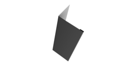 Нащельник для калиток и ворот 25х35 жалюзи Milan, Tokyo, Palermo 0,45 Drap RAL 7024 мокрый асфальт (L1,68)