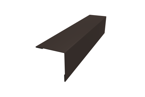 Планка завершающая 50х50 жалюзи Milan 0,5 Satin RR 32 темно-коричневый (2м)