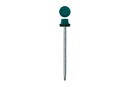 Саморез кровельный Daxmer 4,8х70 RAL 5021 (100) сверло №1